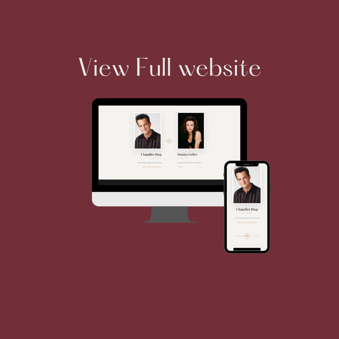 Monica & Chandler Wedding Demo